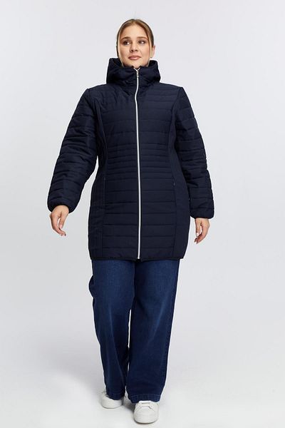 RMG Plus Size Toast Quilted Coat Navy Blue