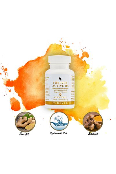 Forever Living فوريفر أكتيف ها - غذاء المتابعة بحمض الهيالورونيك مع الزنجبيل والكركم