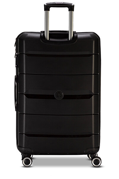 By Hakan My-pp Tekerlekli Kırılmaz Valiz 3'lü Set Bavul Siyah