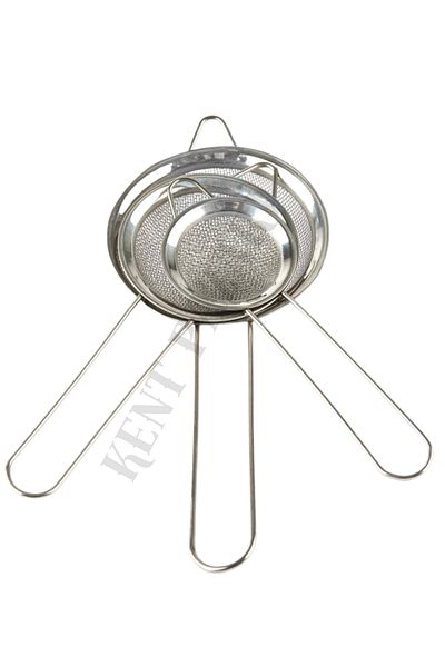 Kent Pazarı Set of 3 Strainers-Stainless Wire Strainer - Tea Strainer (6 Cm- 8 Cm- 10 cm) Milk Strainer