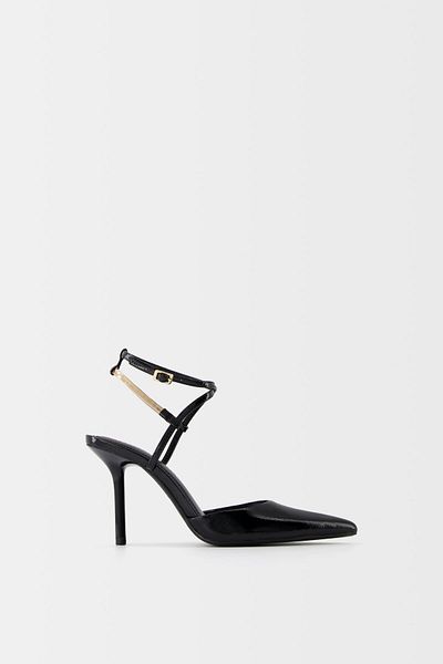 Bershka High-heel shoes with chain detail
