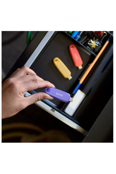 SanDisk Phone Drive 128GB Android Uyumlu USB 3.2 Gen 1 Flash Bellek Yellow Daffodil SDDDC6-128G-G46YD