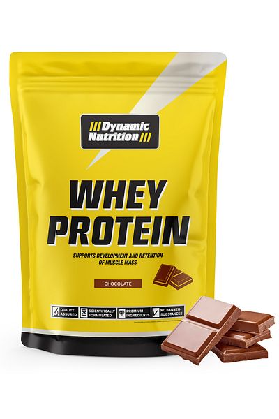Dynamic Nutrition Fitness Eco Essential Pack - Chocolate Color Whey Protein Powder, Creatine and Bcaa