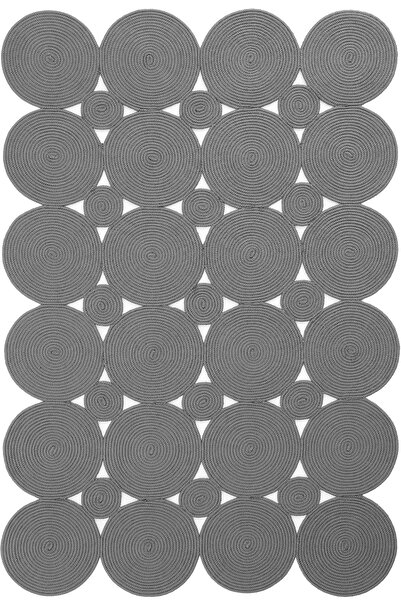 Cool Halı Luke 516 Koyu Gri Halı Paspas Örgü Hasır Kilim Yolluk Bohem Dekorat...