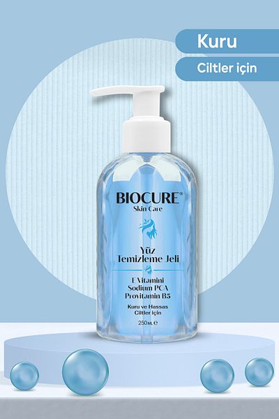 Biocure Facial Cleansing Gel Deep Cleansing for Dry Sensitive Skin 250ml