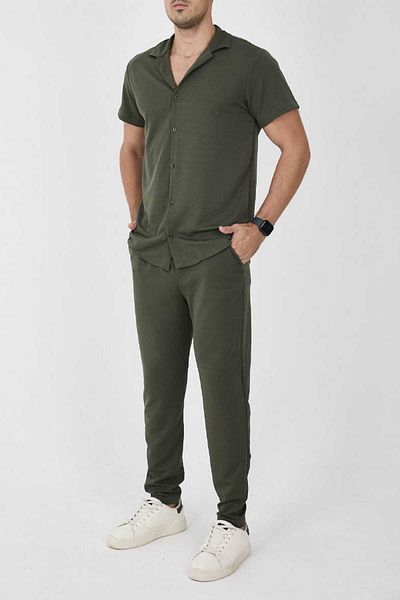 MCZ GİYİM Slim Fit Bottom-Top Crepe Fabric Men's Set