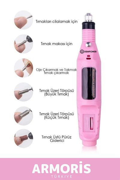 Armoris New Generation - Professional Grooming Kit with 6 Heads, 9V Electric Rasp and Nail Foot Callus