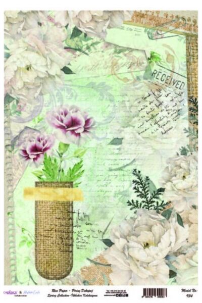 Cadence ورق ديكوباج نحاسي - سلسلة الربيع، رقم الموديل: 934