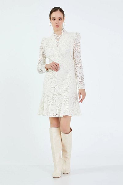 KAMEYA Lace Embroidered Mini Dress 25W40662