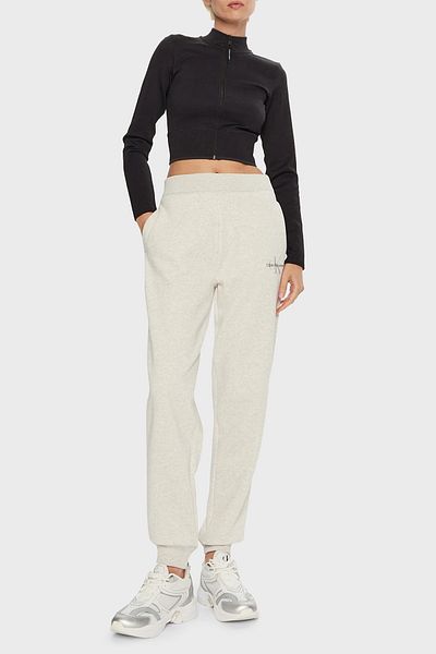 Calvin Klein High Waist Elastic Cotton Jogger Pants - Relaxed Fit J20J 223590 P6G