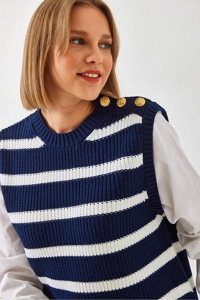 Bianco Lucci Women's Shirt Sleeve Detailed Knitwear Sweater 20246235