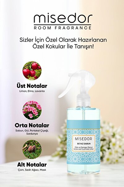 Misedor Beyaz Sabun Oda Kokusu Ve Çamaşır Parfümü 330 ml