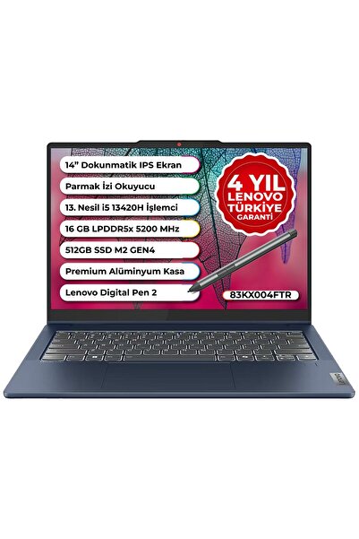 LENOVO IdeaPad Slim 5 Case 2 in 1 İntel Core i5-13420H 16GB 512GB SSD Freedos 14" WUXGA Laptop 83KX004FTR