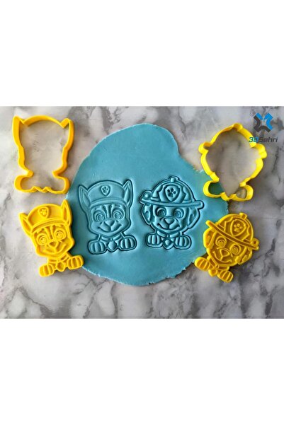3DŞehri Paw Patrol Temalı Kurabiye Kalıbı ve Şeker Hamuru Kalıbı