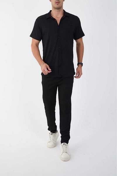MCZ GİYİM Slim Fit Ottoman Fabric Bottom-Top Men's Set
