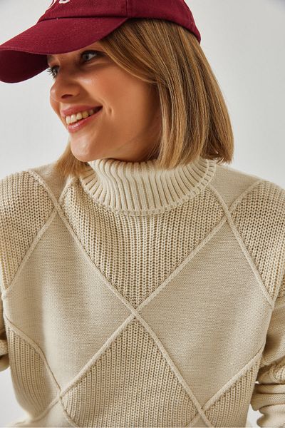 Bianco Lucci Sweter damski z golfem 20246916