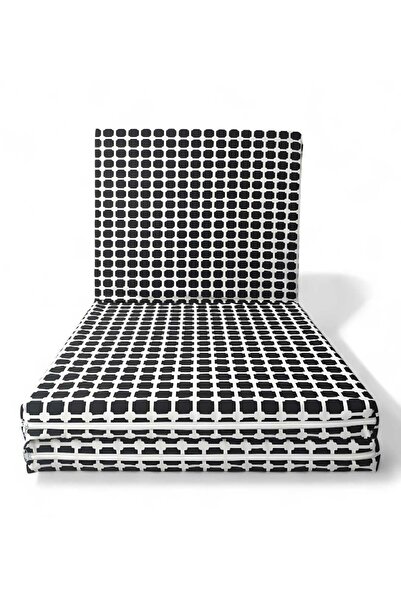 LENSA HOME Katlanır Yer Minderi-misafir Yatağı-yer Minderi-akustik Siyah 70x180 8 Cm Kalınlık