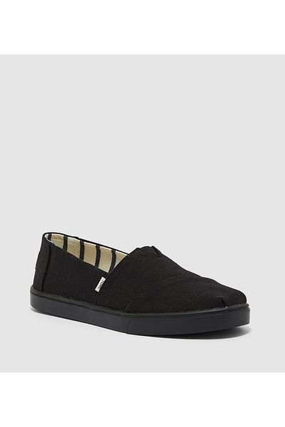 Toms حذاء مسطح كاجوال باللون الأسود