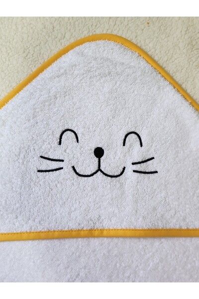 Fronte Home منشفة استحمام للأطفال للشاطئ مطرزة على شكل باندا مصنوعة من القطن بنسبة 100%