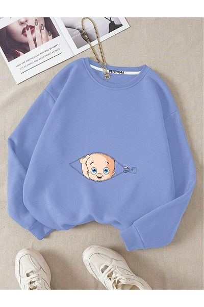 BENROMA Printed Pregnant Sweatshirt