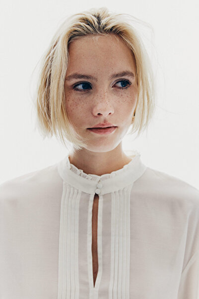 H&M Nervürlü İnce Bluz