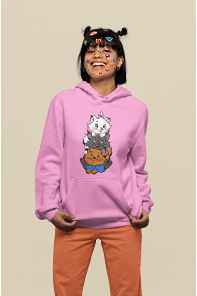 SUNFREE КЕДІ КАТС БАСКІЛІ КАПШОНЛУ ОВЕРСАЙЗ СВІТШОРТ