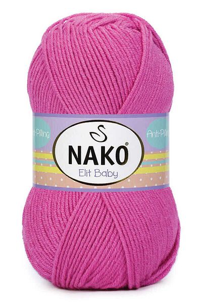NAKO 3 τεμάχια Elite Baby Hand Knitting Yarn Μη γούνινο Baby Wool Desert Rose 5278