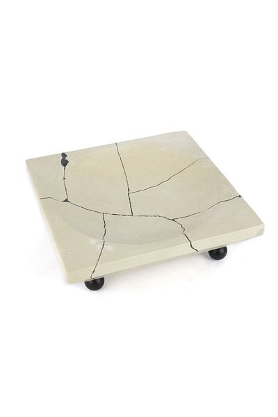 Mikasa Moor Cream Marble Decorative Plate 25*25*8 cm