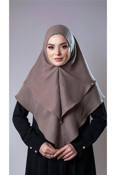 HÜRREM BONE Βιζόν Πρακτικό έτοιμο κουμπωτό μαντήλι Hijab Βαμβακερό ύφασμα τζαζ διπλής στρώσης απλό Hijab 2303_10