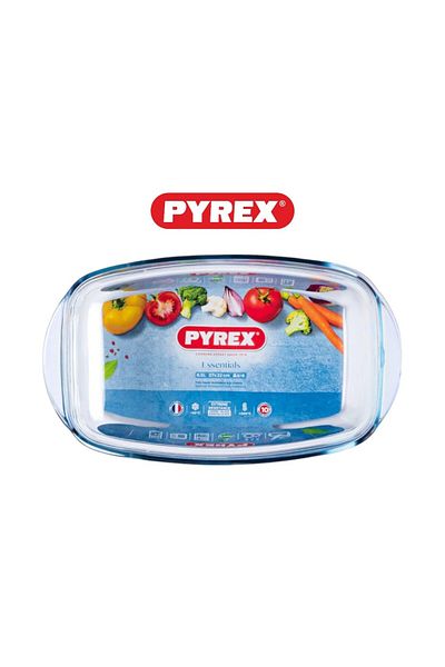 Pyrex Essential Casseroles Rectangular 6.5L - Glass Dish for Baking, Roasting, and Serving