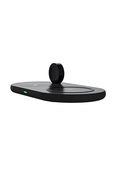 HZL 3-1 Arada 20W Hızlı Şarj Kablosuz Wireless LED Işıklı Iphone Apple Watch Airpods Şarj Stand Şarj Ale