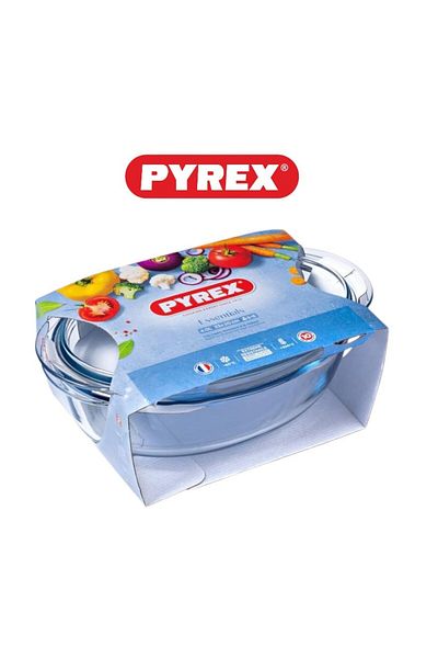 Pyrex Essential Casseroles Oval 4L - Glass Dish for Baking, Roasting, and Serving