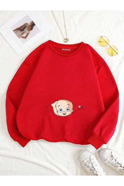 BENROMA Printed Pregnant Sweatshirt
