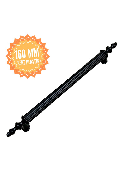 KOÇSAN Siyah Plastik Siyah 160 Mm Boru Kulp, Lüks Country Mutfak Mobilya Dola...