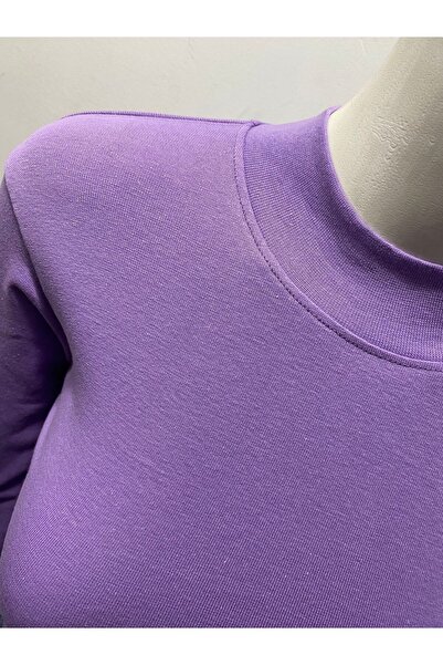 LADY HAZAL Ліла Піврибальський Кроп Даркаліп Рібана Тканина Довгий Рукав Боді