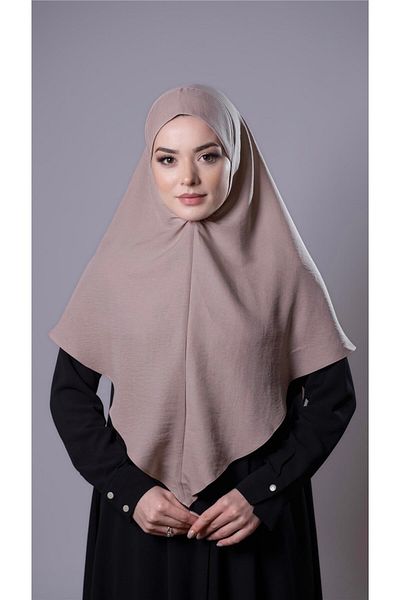 HÜRREM BONE Μπεζ Πρακτικό έτοιμο στο χέρι μαντήλι Hijab Βαμβακερό ύφασμα τζαζ απλό Hijab 2306_12