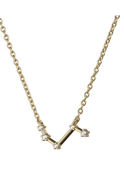 Abries Jewellery 14 Ayar Pırlanta Altın Koç Burcu Kolye Burç Koleksiyonu Aries