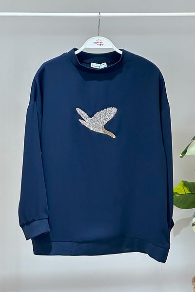 Missemramiss Sweatshirt with Stone Accessories
