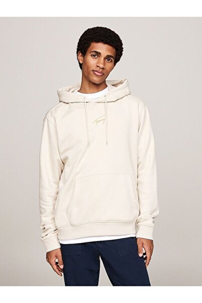 Tommy Hilfiger Ανδρικό Χρυσό Φούτερ με Λογότυπο Υπογραφής L