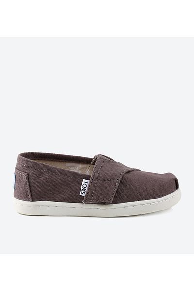 Toms Gun Metal Color Toddler Boys Flat Shoes