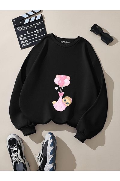 BENROMA Printed Pregnant Sweatshirt