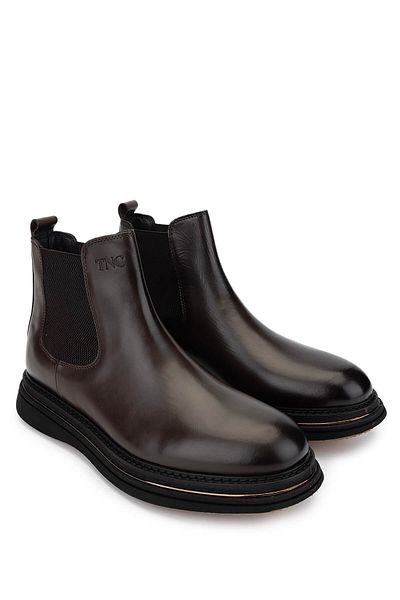 Tamer Tanca Men's Genuine Leather Brown Casual Boots