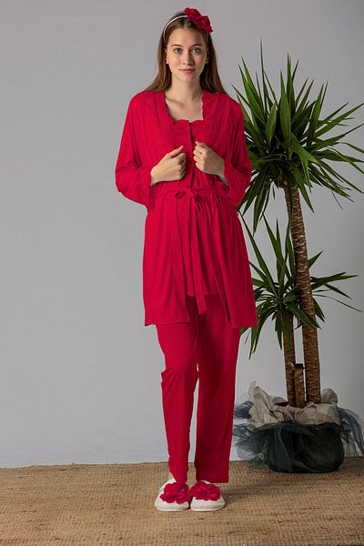 ByLohusa Effortt Cherry Dressing Gown Maternity Maternity Pajama Set