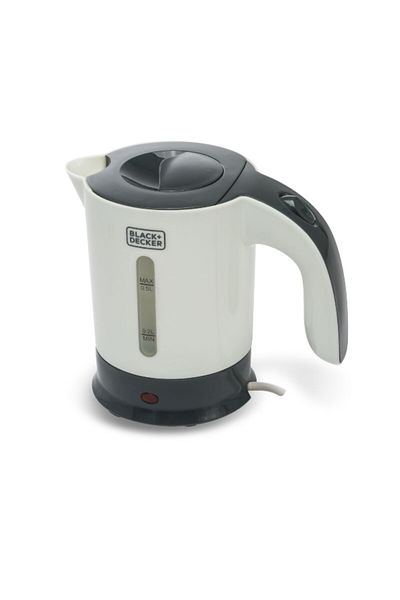 Black&Decker غلاية كهربائية 650 وات باللونين الأبيض والرمادي سعة 0.5 لتر