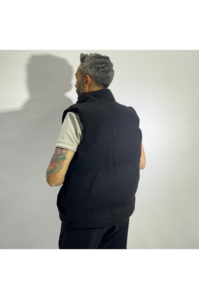 higo Fiber Padded Stamp Zippered Men's Vest