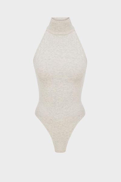 IAMNOTBASIC Lina Beige Melange Bodysuit