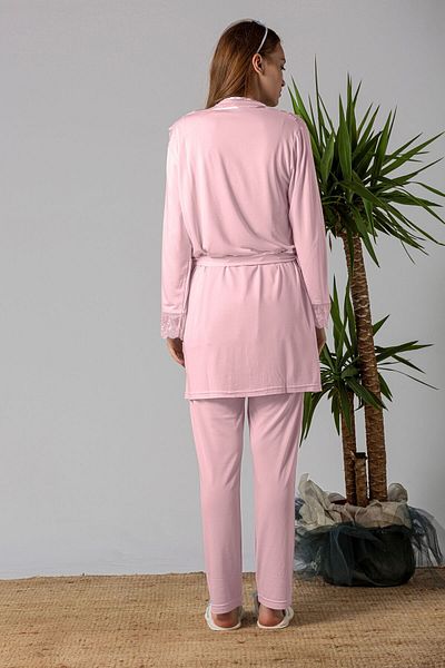 ByLohusa Effortt Pink Dressing Gown Maternity Pajama Set