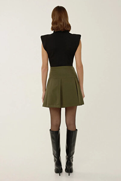 Hiccup Pearl Detailed Pleated Mini Skirt