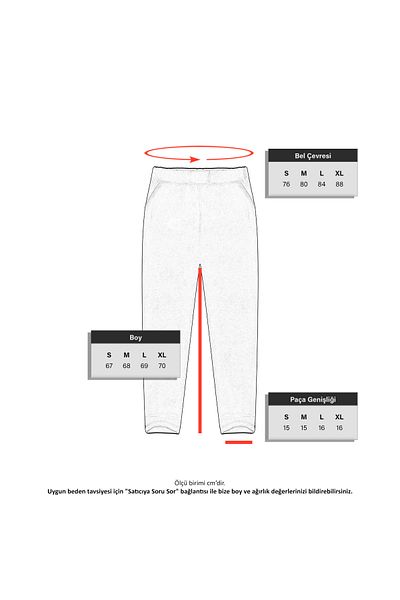 Cottonland Pantaloni de trening din bumbac negru MARCIA - Picior dublu, trei fire fără ridicare