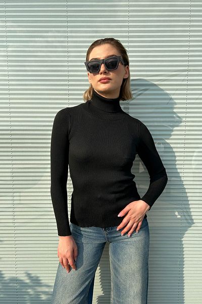 ModaPlaza Pulover de pescar cu nervuri pentru femei 5611